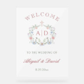 Cadre Floral Mariage religieux Monogrammes Bienven (Recto)