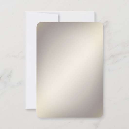 Cadre Floral Or avec carte RSVP en Pierre Rouge (Dos)