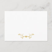 Cadre floral or détails mariage insérer carte (Dos)