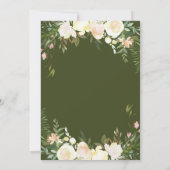 Cadre Floral | Photo Faire-part de naissance bébé (Dos)