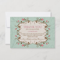 Cadre Floral Rose Merci
