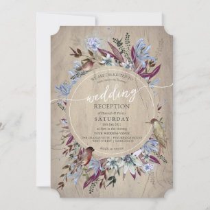 Cadre floral rustique avec invitation aux oiseaux