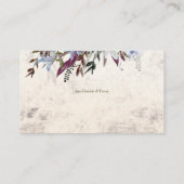Cadre floral rustique foncé avec carte de visite d (Dos)