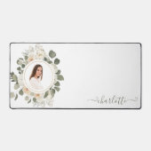 Cadre floral souple avec photo et nom (Recto)