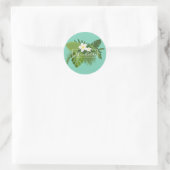 Cadre floral tropical personnalisé | Sticker (Sac)