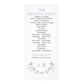 Cadre floral vert avec programme de mariage monogr (Dos)