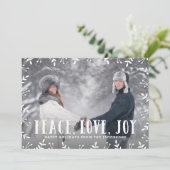 Cadre Foliage Paix Joie Amour Carte photo de vacan (Debout devant)