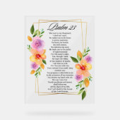 Cadre géométrique floral Psalm 23 (Recto)