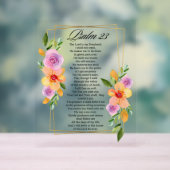 Cadre géométrique floral Psalm 23 (Neutre)