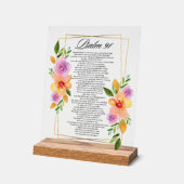 Cadre géométrique floral Psalm 91 (Angle)