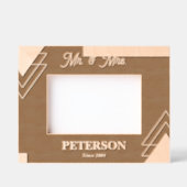 Cadre géométrique M. Mme Couple sur mesure en bois (Recto)