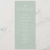 Cadre géométrique or programme de mariage feuillet (Dos)