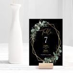 Cadre géométrique or vert Simple Mariage noir<br><div class="desc">Ce cadre géométrique doré vert simple noir mariage tableau numéro design dispose d'un mélange facile et d'apparier les styles de coordination en noir et blanc avec des éléments de verdure délicats ajoutant gracieusement floraison autour de la simple typographie sophistiquée et joli script de calligraphie minimale. L'eucalyptus à l'aquarelle et d'autres...</div>