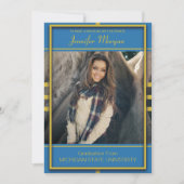 Cadre Gold Classy Photo Graduation Invitation (Devant)