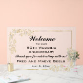Cadre Gold de bienvenue modifiable (Mariage)
