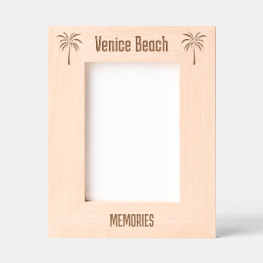Cadre gravé au laser de Venice Beach Floride (Recto)