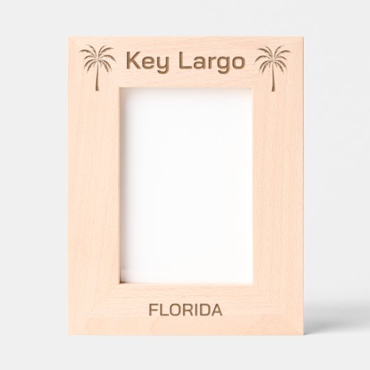 Cadre gravé au laser Key Largo Floride (Recto)