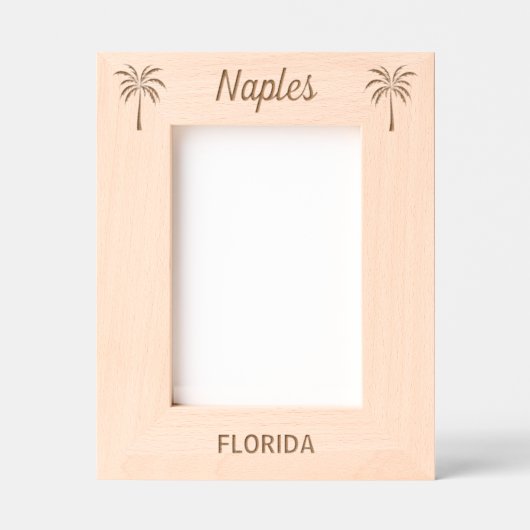 Cadre gravé au laser Naples Floride (Recto)