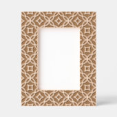 Cadre gravé blanc Motif géométrique (Recto)