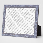 Cadre gris-bleu classique avec plaque photo (Côté)