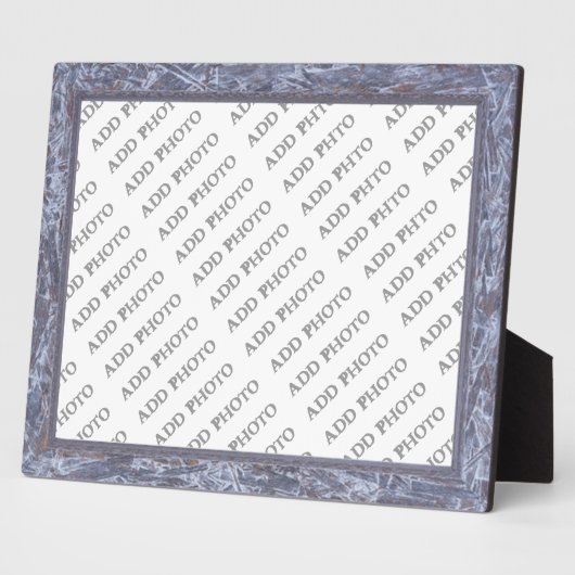 Cadre gris-bleu classique Plaque photo (Côté)