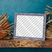 Cadre gris-bleu classique Plaque photo (Côté)