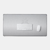 Cadre gris et aluminium brossé avec initiale perso (Clavier et souris)