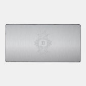 Cadre gris et aluminium brossé avec initiale perso (Recto)
