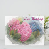 CADRE HYDRANGEAS - FAIRE-PART DE MARIAGE (Debout devant)
