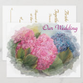 CADRE HYDRANGEAS - FAIRE-PART DE MARIAGE (Devant / Derrière)