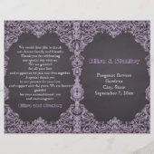 Cadre lavande, tableau noir plié programme de mari (Devant)