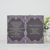 Cadre lavande, tableau noir plié programme de mari (Debout devant)