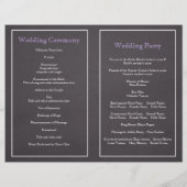 Cadre lavande, tableau noir plié programme de mari (Dos)