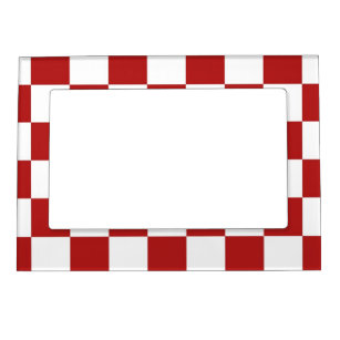 Cadre Magnétique Rouge et blanc Checkered