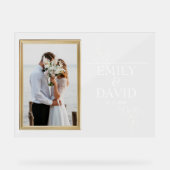 Cadre Mariage d'or Élégante typographie florale (Recto)