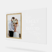 Cadre Mariage d'or Élégante typographie florale (Angle)