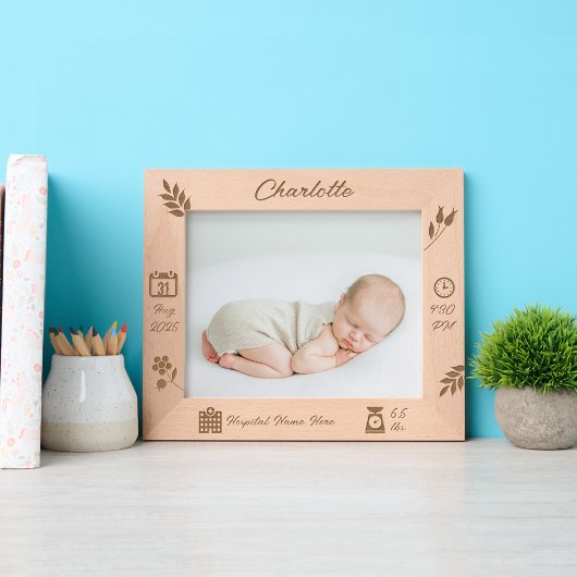 Cadre mémoire bébé fille | Horizontal | DP7