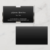 Cadre métallique unique Carte de visite noir royal (Devant / Derrière)