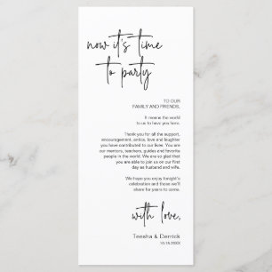 Cadre moderne Cadre Dîner Carte de remerciements