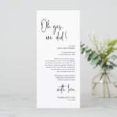 Cadre moderne Cadre Dîner Carte de remerciements (Debout devant)