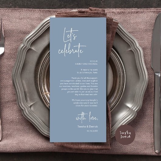 Cadre moderne Cadre Dîner Carte de remerciements