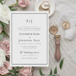 cadre moderne faire-part de mariage noir et blanc<br><div class="desc">typographie moderne noir et blanc thème mariage avec un cadre élégant. Le texte et les couleurs peuvent être modifiés.</div>