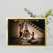 Cadre moderne Joyeuses vacances Photo Dark Blue Go (Debout devant)