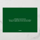 Cadre moderne Joyeux vacances Photo Vert Or (Verso)