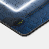 Cadre néon clair sur mur de brique (Coin)