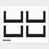 Cadre noir minimal Design Sticker R blanc (Feuille)