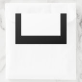 Cadre noir minimal Design Sticker R blanc (Sac)