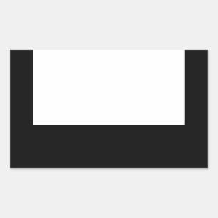 Cadre noir minimal Design Sticker R blanc