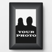 Cadre noir Votre Photo 5 x 7 Plaque Verticale (Devant)