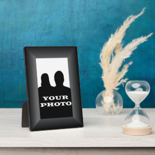 Cadre noir Votre Photo 5 x 7 Plaque Verticale